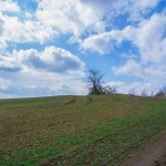 Wolkenbild auf dem Weg zum Turm